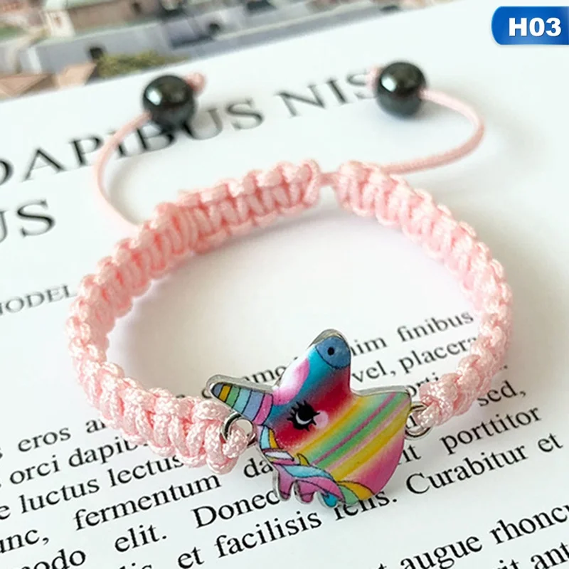 Модный детский браслет с милыми животными мультяшными единорогами для вечерние