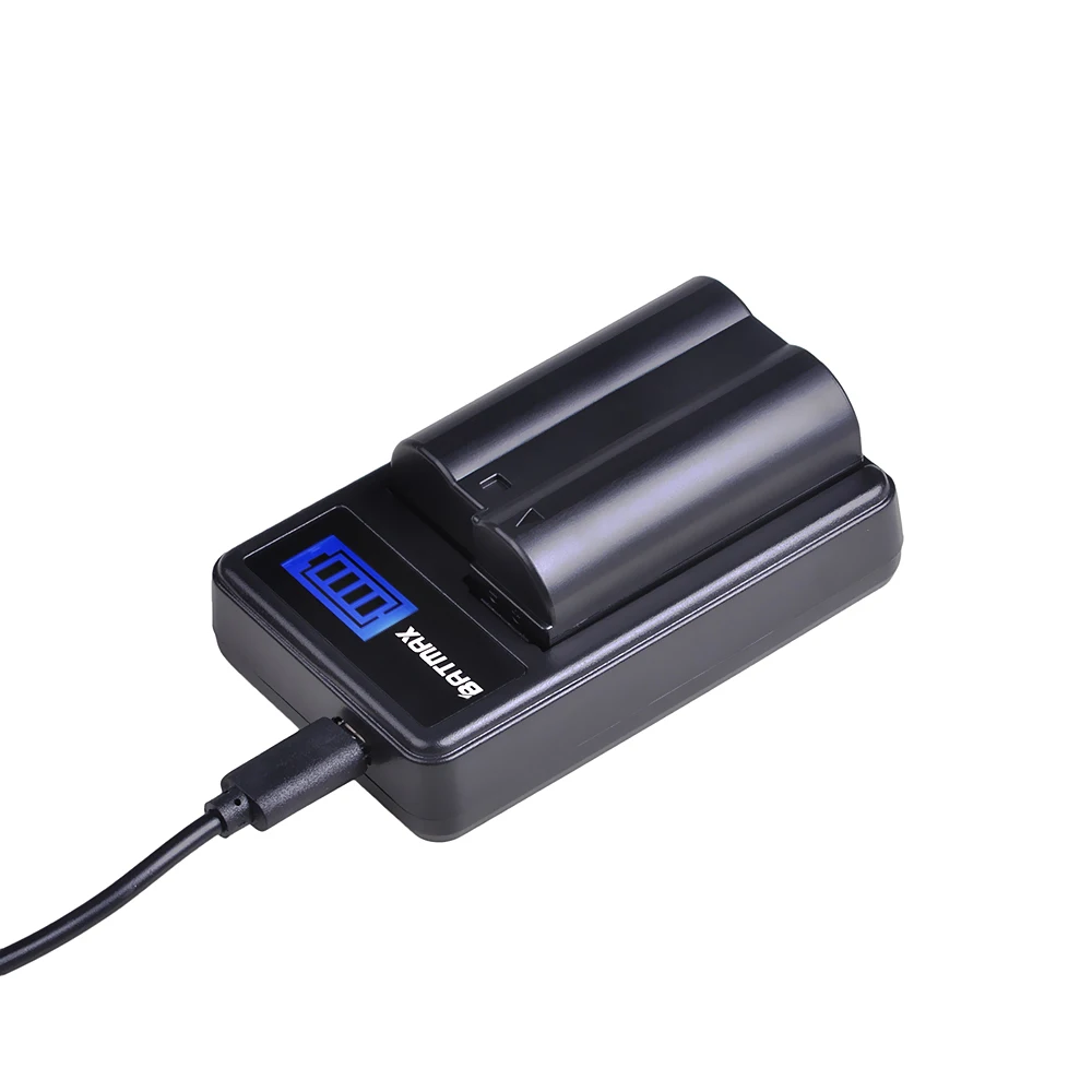 2 шт. EN EL15 ENEL15 Аккумулятор для камеры + ЖК зарядное устройство USB Nikon D7000 D7100 D800 D800E D600