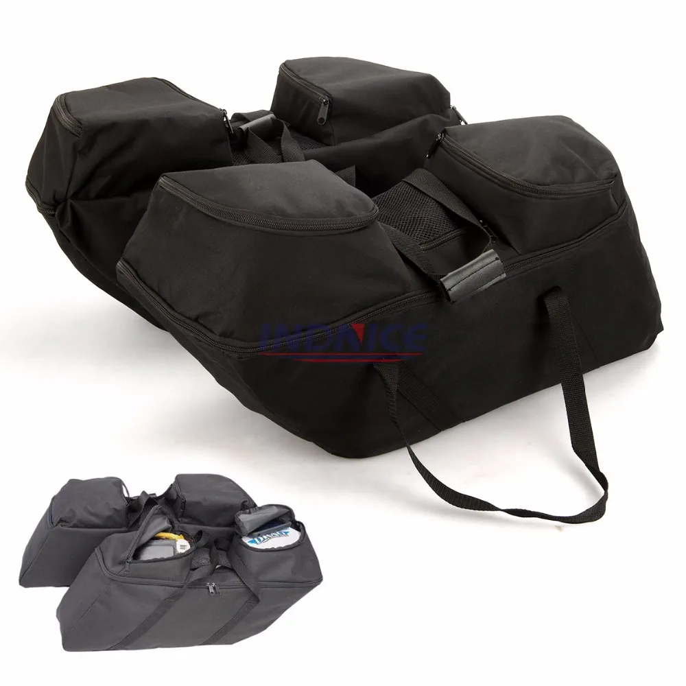 Черная подкладка под седло для harley Touring Road glide Street скользящий Electra road King Saddlebag Liner 1993