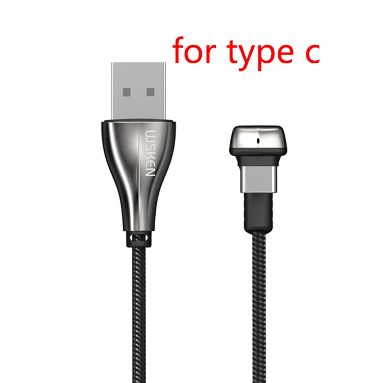 WSKEN u-образный USB кабель для iPhone зарядное устройство 3A usb type C провод для быстрого заряда для samsung huawei USB C кабель type C USB C шнур