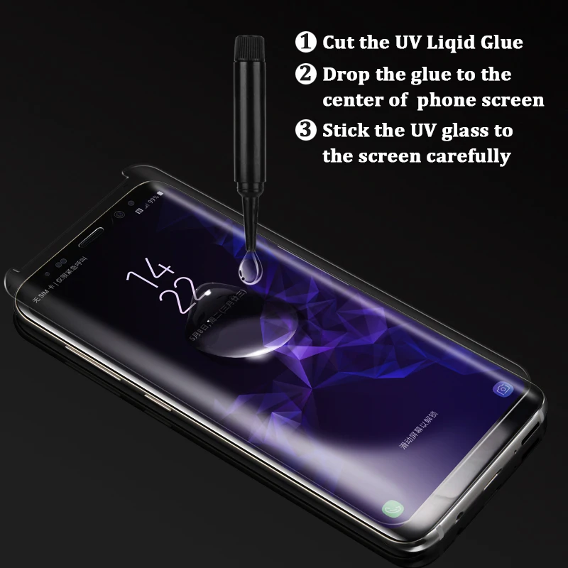 Sinzean 20pcs 3D полное покрытие УФ Клей закаленное стекло для LG V30 /G8/V40/V50 клей Oppo find X с USB