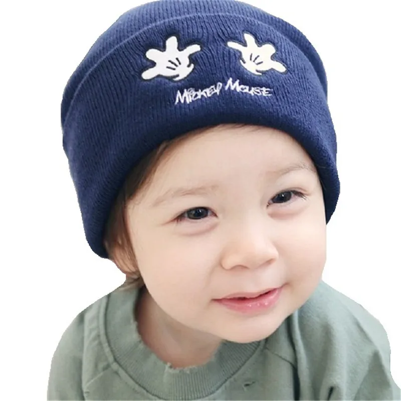 Модная осенне зимняя вязаная шапка для малышей хлопковая детская унисекс