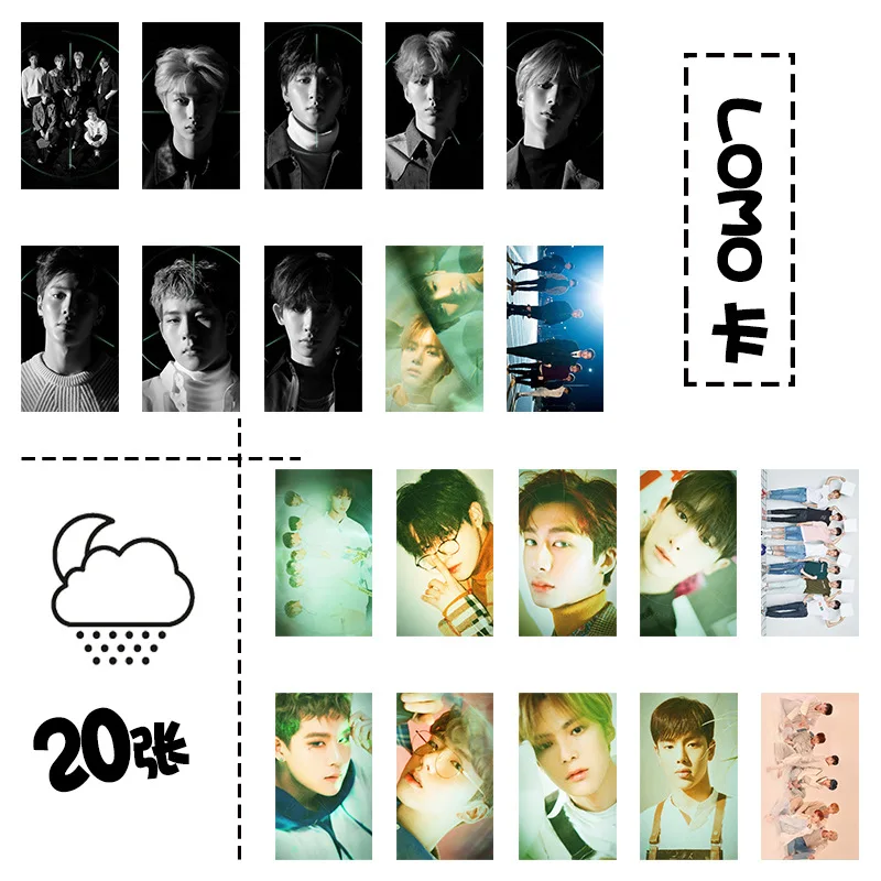

[MYKPOP]MONSTA X LOMO Cards Set 20pcs/set Paper Photo Card THE CONNECT KPOP Fans Collection Tin Box Packing SA18082203