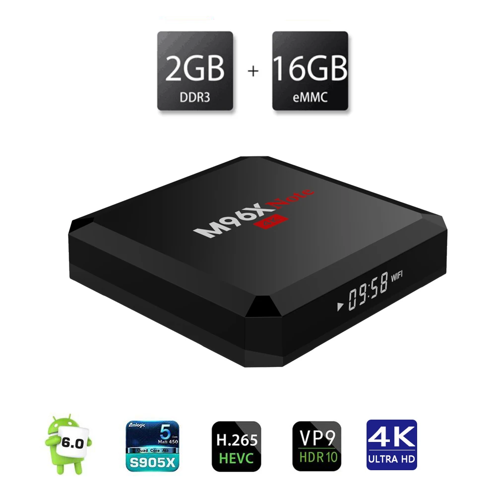 Оптовая продажа M96X NOTE 2G 16G S905X android smart tv телеприставка google play store скачать