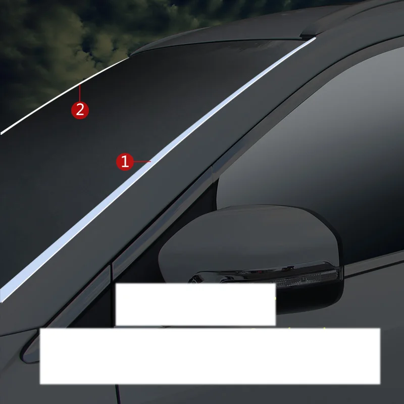 front window trims Lsrtw2017 из нержавеющей стали окна автомобиля планки для changan cs55 - Название цвета: front window trims
