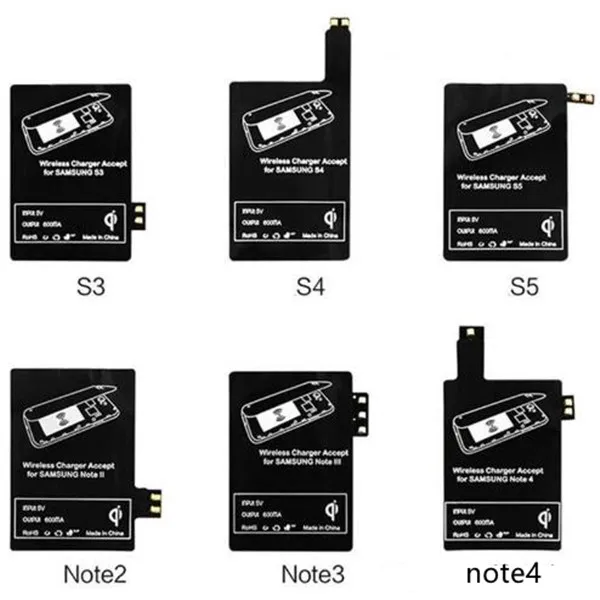 wireless Receiver Wireless Charging Adapter Receptor Receivers For Samsung S3 S4 S5 NOTE 2 3 4 for Android phone iphone 5 6 | Мобильные