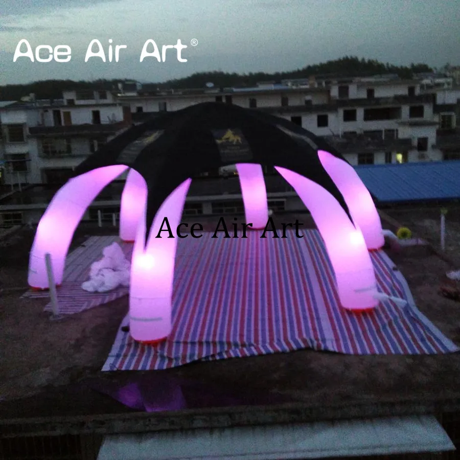 

Hot sale 8m diameter Halloween inflatable spider structure dome tent, spider tent with 6 legs for trade show or car exhibitions