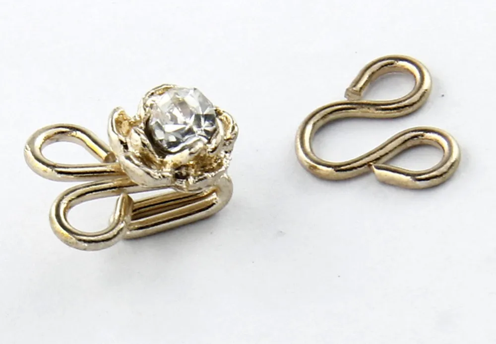 10 шт. ремесло золотой цветок прозрачная фототкань и глаза застежка удлинитель