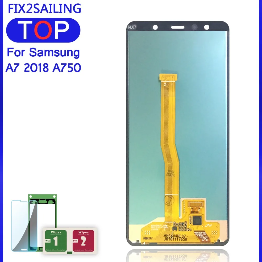 6,0 ''lcd s для samsung Galaxy A7 SM-A750F A750F A750 lcd дисплей кодирующий преобразователь сенсорного экрана в сборе Замена протестированный A750