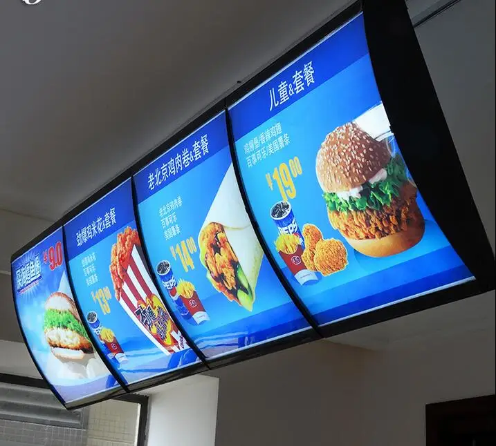 

(400mmx600mm Size) Signboard Light Led Menu Board,Backlit Curve Photo Frame Illuminated Box Sign,Lighted Store Signs