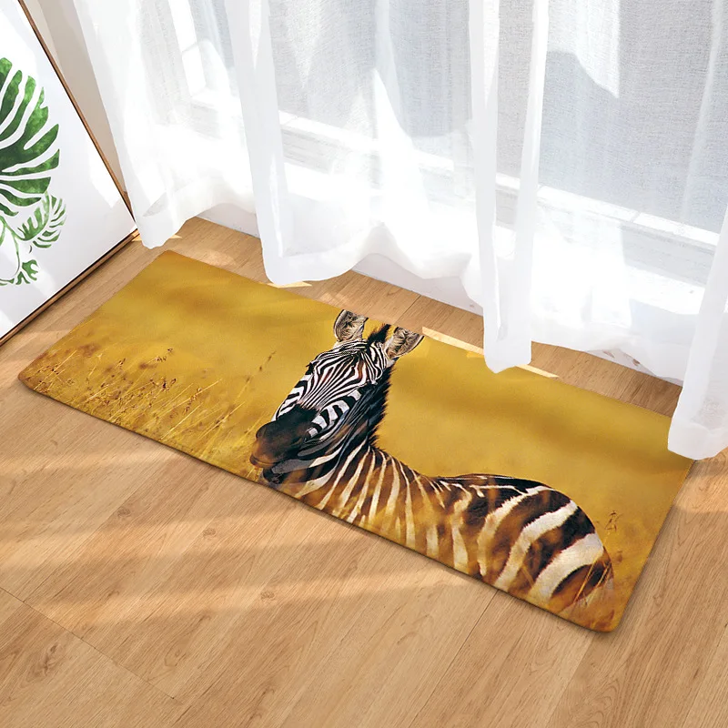 Современный 40*120 см Анти скольжения Bedsider Кухня коврики 3D лошадей печатных