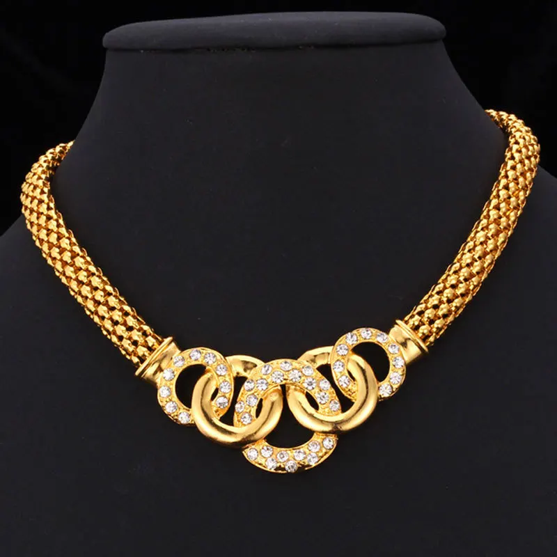 Ожерелье-чокер женское золотое ювелирное изделие Трендовое модное мужское