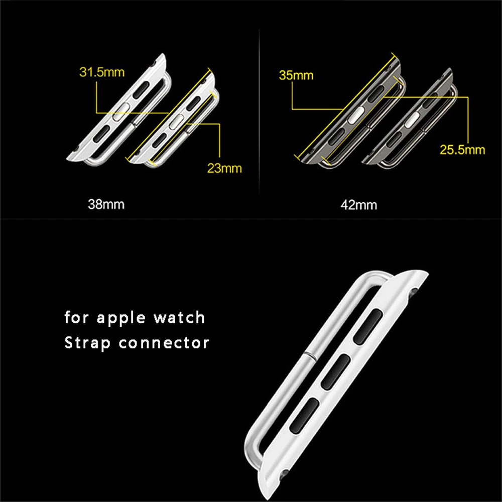 1 пара ремней адаптер для apple watch band 4 3 iwatch ремешок 42 мм/38 44 мм/40 мм из нержавеющей