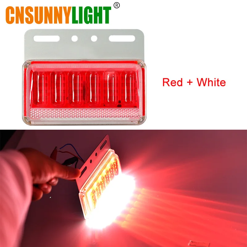 Red CNSUNNY светильник DC12V Автомобильный светодиодный грузовик Предупреждение сигнальный светильник 5 видов цветов 6D габаритный фонарь прицеп грузовик пикап Противотуманные фары парковка светильник Водонепроницаемый - Испускаемый цвет: Red
