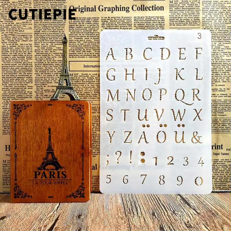 Регулярные A до Z Алфавит трафареты для краски штамп скрапбукинга инструмент