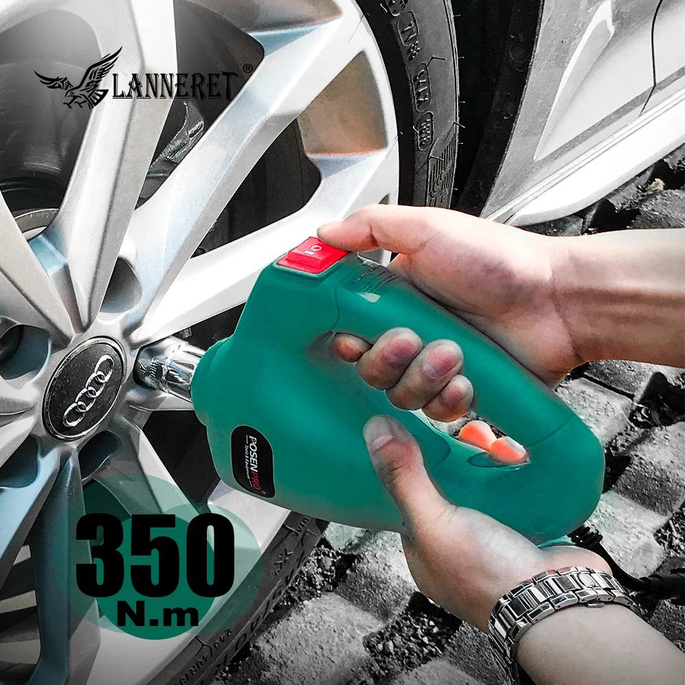 POSENPRO Электрический ударный гайковерт 1/2 дюйма 350N. M 12 V ремонт автомобиля ударный водительский ключ пистолет комплект Авто Шинный инструмент