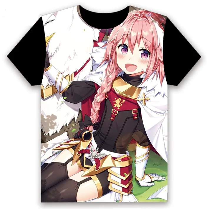 13 Футболка Аниме Манга Fate/Apocrypha Astolfo с принтом Косплей короткий рукав для женщин и мужчин Черная футболка Топы Повседневная летняя забавная рубашка - Цвет: 13