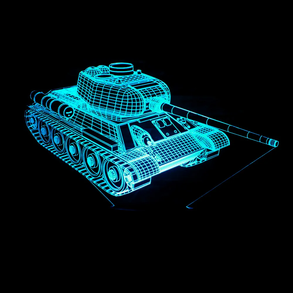 Новая форма бака 3d лампа 7 красочный сенсорный пульт дистанционного управления