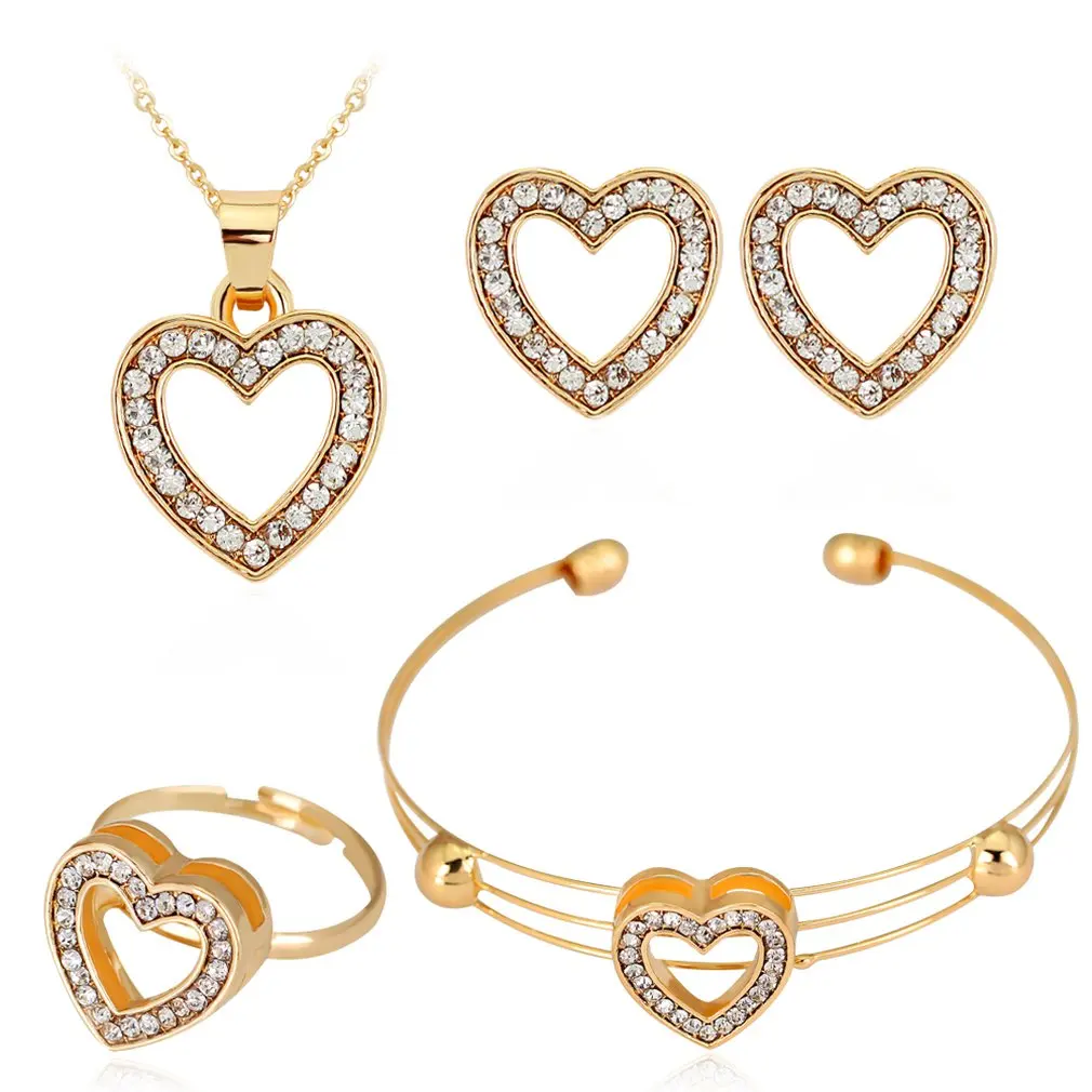 Женский ювелирный набор кулон ожерелье браслет девушка шпилька Женское кольцо