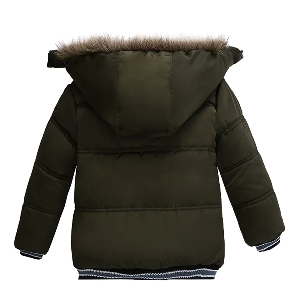 2018 Модное детское пальто для мальчиков и девочек плотное стеганый зимний пуховик