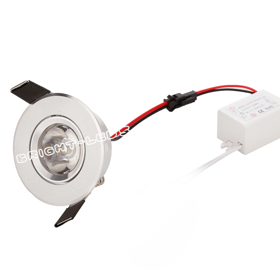 1PC 1W 3W Mini lámparas Led para armario Mini led downlight AC85-265V foco led incluyen Controlador led para armario de cocina