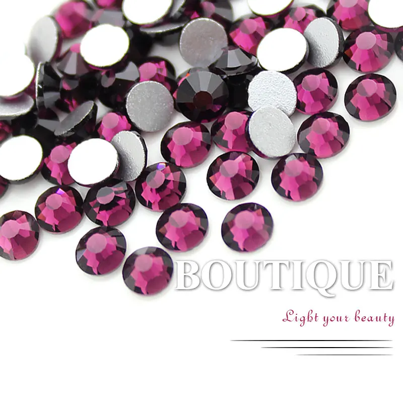Large Size SS34 (7.1mm-7.3mm) Colorful Crystal With Non-hotfix Glass Glue On Flatback Rhinestone For Clothes Wedding dress | Дом и сад