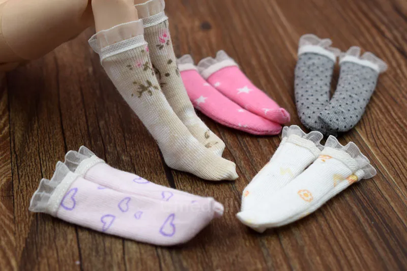 1 пара различных стилей 1/6 Neoblythe Doll's спортивные носки для Blyth, Licca, Momoko, Barbies Гольфы одежда наряды Аксессуары
