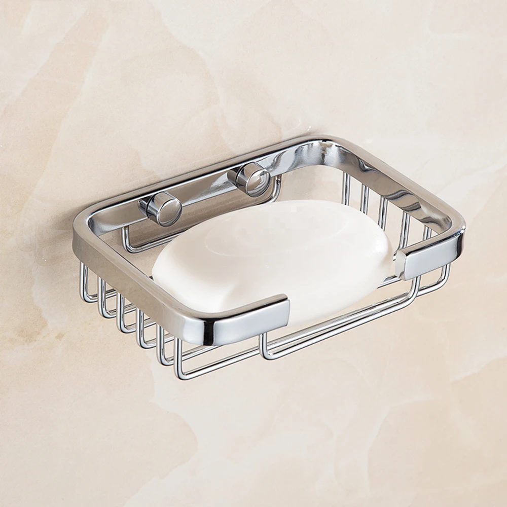 Stainless Steel Soap Dish Bathroom Storage Soap Rack Plate Box Container Wall Storage Rack Holder
