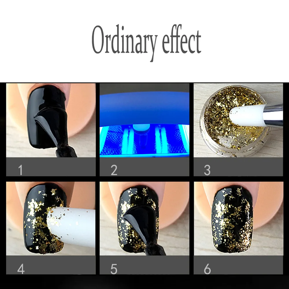 Monja золотые наклейки для ногтей Серебряный алюминиевый волшебный порошок с