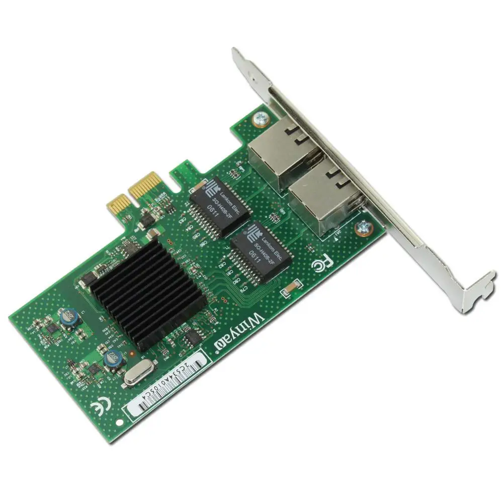 Winyao WY575T2 PCI-E X1 Двухпортовая гигабитная Ethernet Сетевая карта 10/100/1000 Мбит/с LAN адаптер