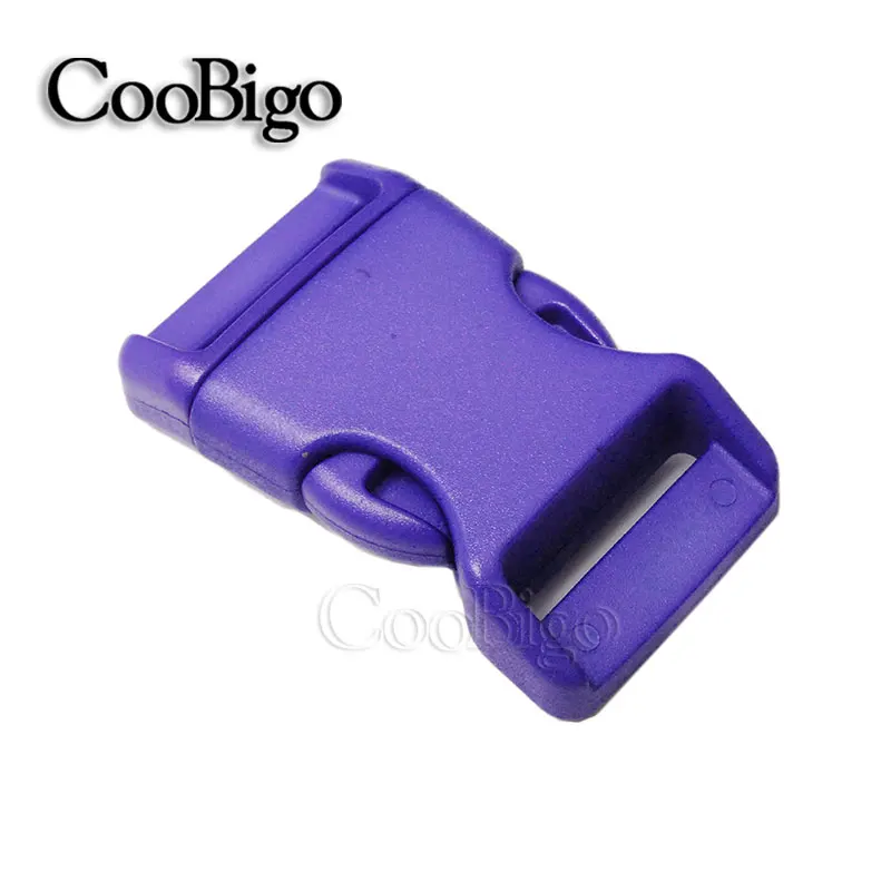 Purple 5 шт. в упаковке 3/4 ''пластиковые цветные Контурные боковые пряжки размер 20 мм для паракордовых браслетов задняя сторона 13 цветов - Цвет: Purple