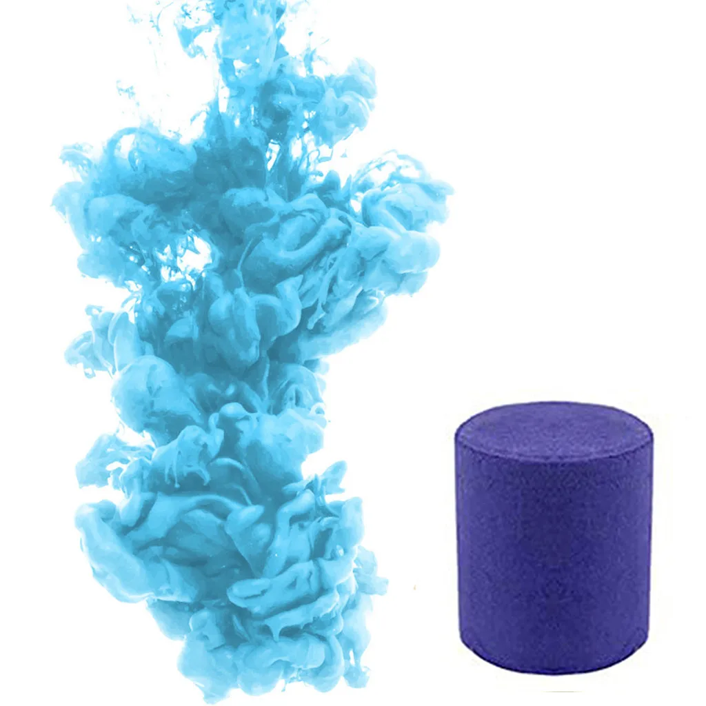 Blue Дымчатый торт 1 шт. дымовой торт красочный дымовой эффект шоу круглая бомба сценическая фотография помощь Игрушка Подарки - Цвет: Blue