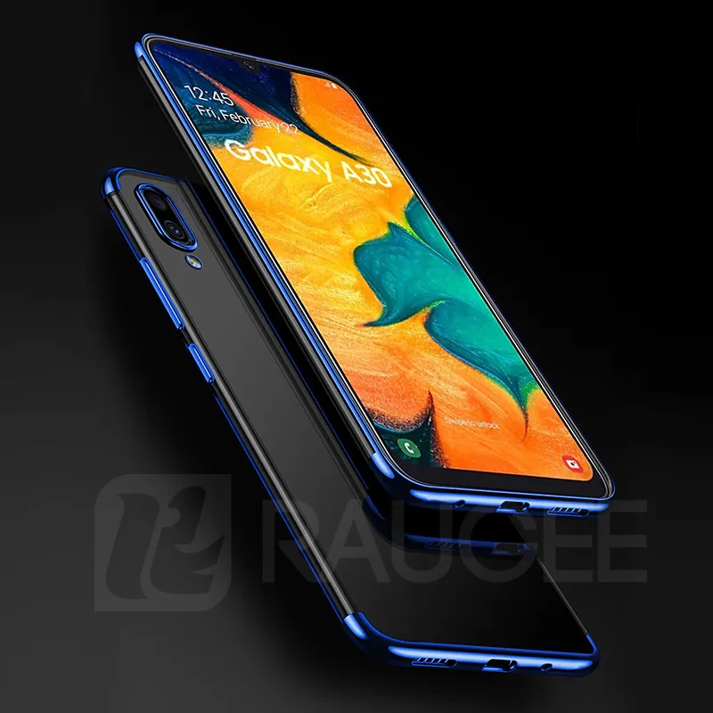 Простой чехол для Samsung Galaxy A50 A30 Прозрачный бампер прозрачный силиконовый из ТПУ A