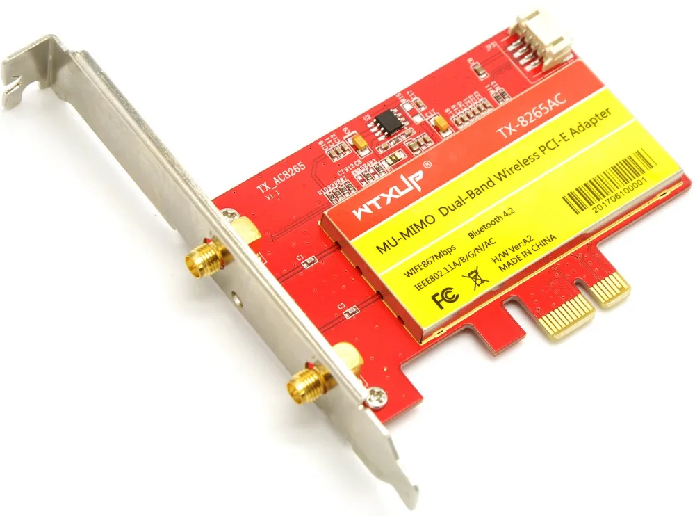 WTXUP 8265ac 802.11AC 1200 Мбит/с 8265 беспроводной настольный PCi E Wi Fi адаптер MU MIMO PCI Express WLAN