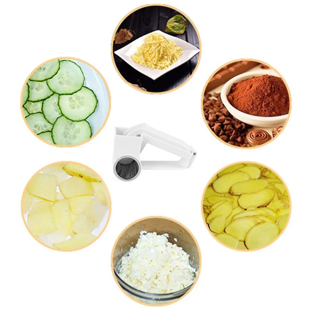 Ручная вращающаяся пластиковая терка для сыра и имбиря роторная резки резак