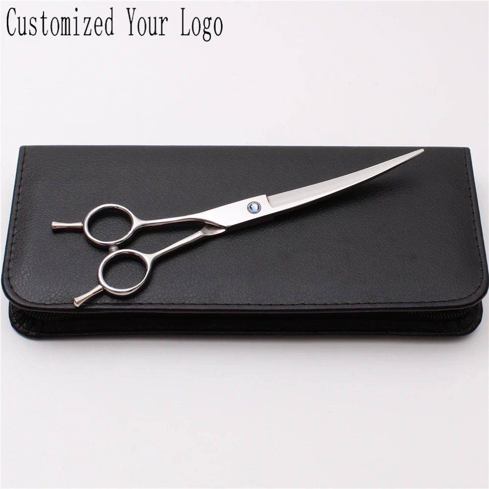 7 &quotлевосторонний гравировальный логотип ножницы для ухода без дождя обычные
