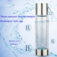 550ml hydrogen rich water bottle with usb transparent water glass with lid portable bpa free business water ionizer glass cup