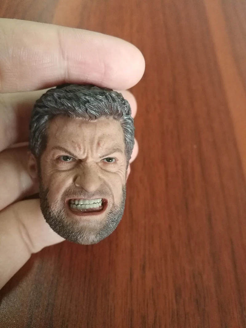 1/6 масштаб Росомахи голова резьба Модель Angry Ver. Angry Wolverine Head Fit 1" мужская фигура