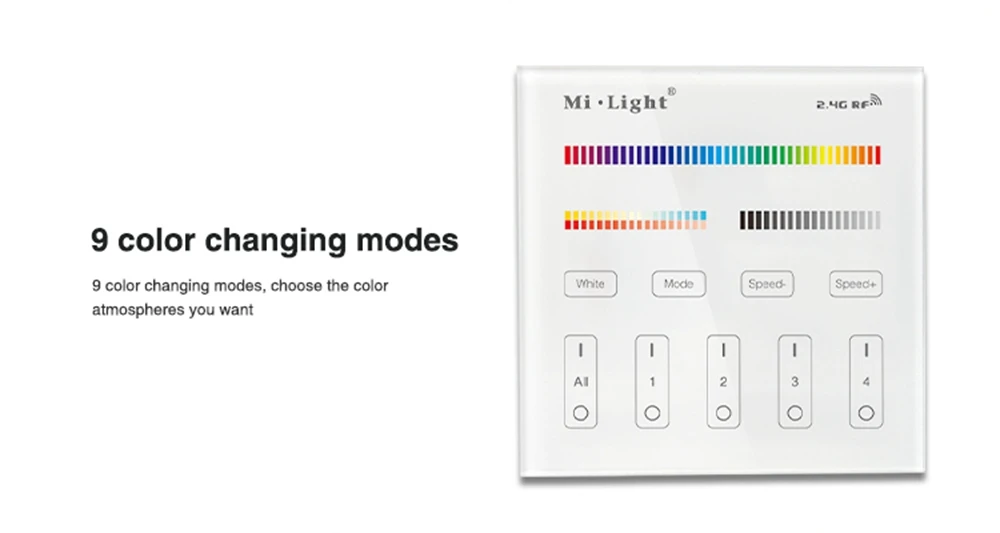 Mi светильник B4 RGB+ CCT сенсорная панель дистанционного управления 2,4G FUT039 RGB/RGBW/RGBWW светодиодный контроллер для светодиодной ленты светильник DC12-24V