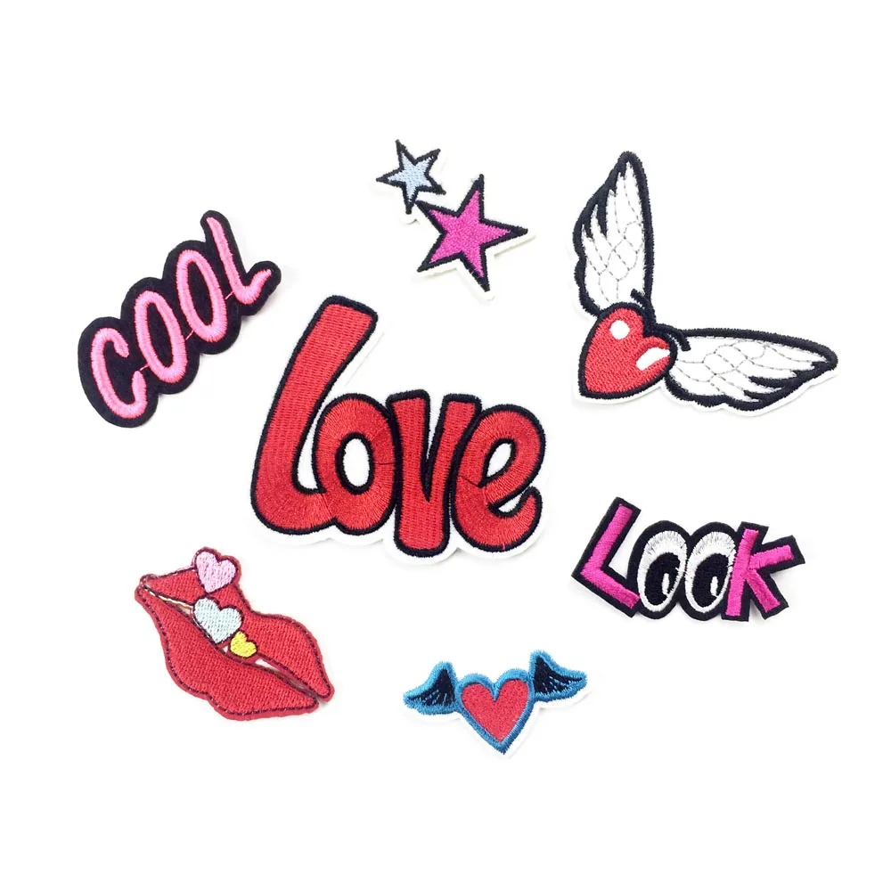 Крутые патчи для одежды с помощью утюга наклейки вышивка Аппликации сделай сам