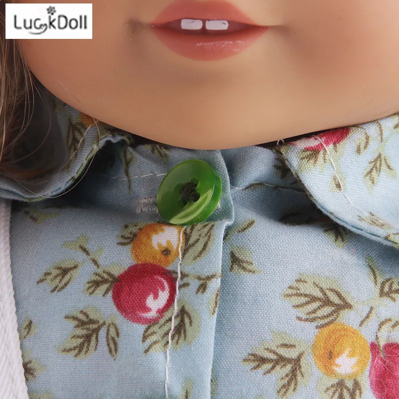 LUCKDOLL высокое качество юбка с принтом подходит 18 дюймов Американский 43 см Кукла одежда аксессуары, игрушки для девочек, поколение, подарок на день рождения