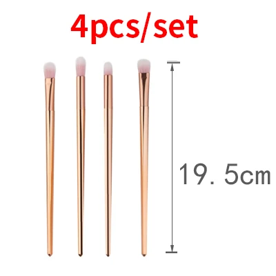 4PCS Style 11 Профессиональный набор кистей для макияжа Maquiagem основа для макияжа Тени для век подводка для глаз ресницы кисти для бровей для макияжа портативный набор кистей для макияжа глаз - Handle Color: 4PCS Style 11