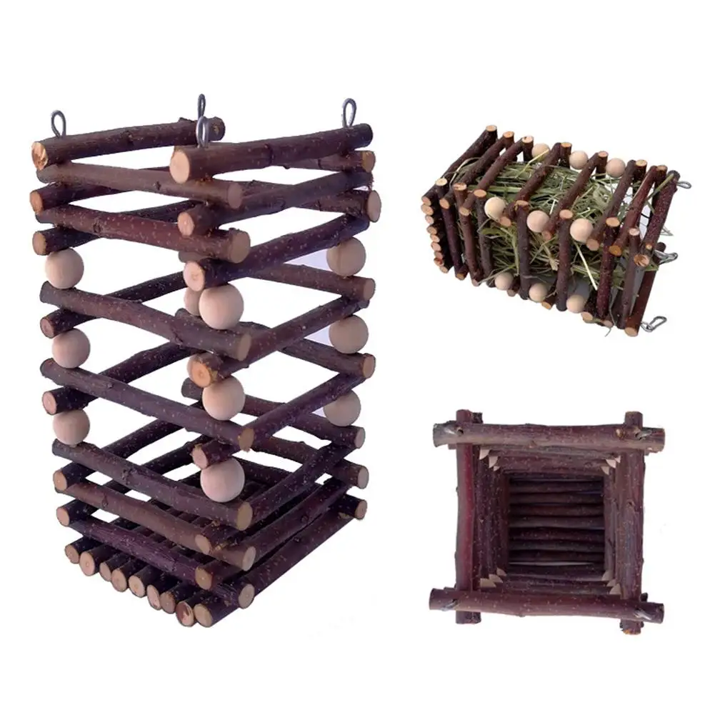 Деревянный манжер для сена рама травы кормушка питомцев кроликов шиншилловых