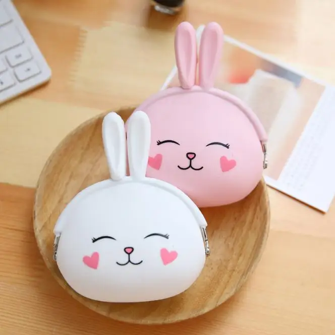 Kawaii детская сумочка для девочек мягкий силиконовый массажер с длинными ушками