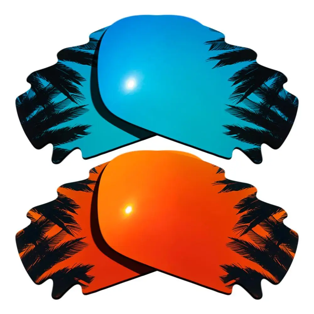 Ice Blue-Orange Red Поляризованные зеркальные покрытие Сменные линзы для-Oakley Jawbone вентилируемый рамка мульти-Цвета - Цвет линз: Ice Blue-Orange Red