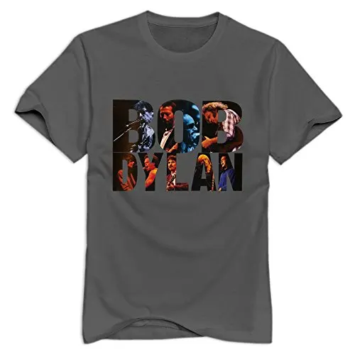 Формальные Рубашки С Коротким Рукавом Регулярный Боб Дилан Ретро Экипажа Шеи