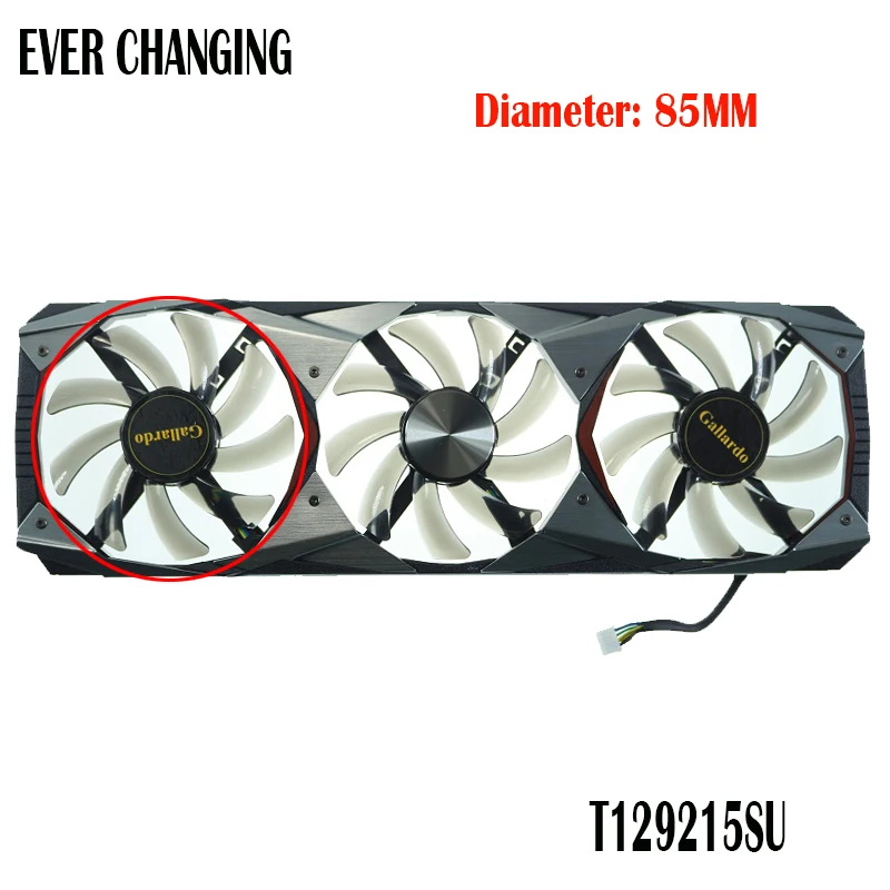 Вентилятор видеокарты T129215SU 0.50A для Manli GTX 1080 Ti GTX1080TI Gallardo, радиатор и вентилятор видеокарты