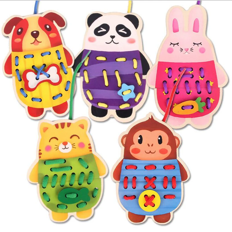 

Обучающие деревянные игрушки Монтессори, 5 видов одежды, пуговицы, доска для нарезания, бисерные блоки, детский подарок на день рождения 108