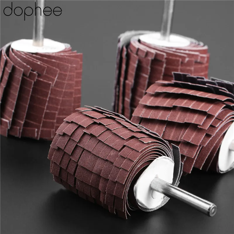 Dophee Dremel Аксессуары 150 400 Грит шлифовальный клапан колесо 6 мм хвостовик наждачная