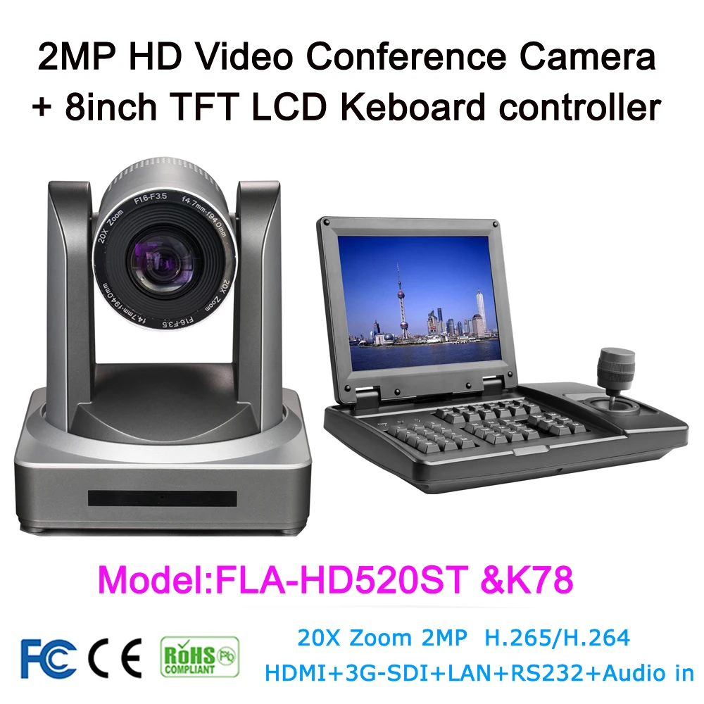 3D Joystick Visual Keyboard Controller 20X PTZ Video Conference Camera HD-SDI IP HDMI For Tele-medicine Live Broadcast System